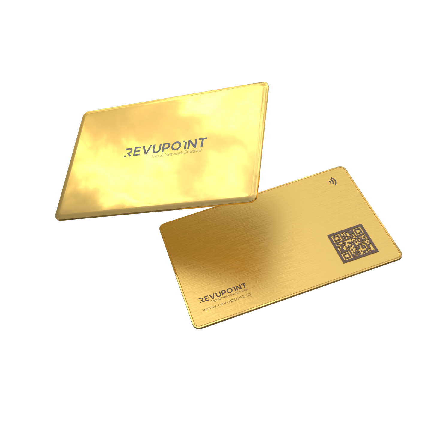 Glossy Gold NFC Business Card – One Tap, for All Your Info
